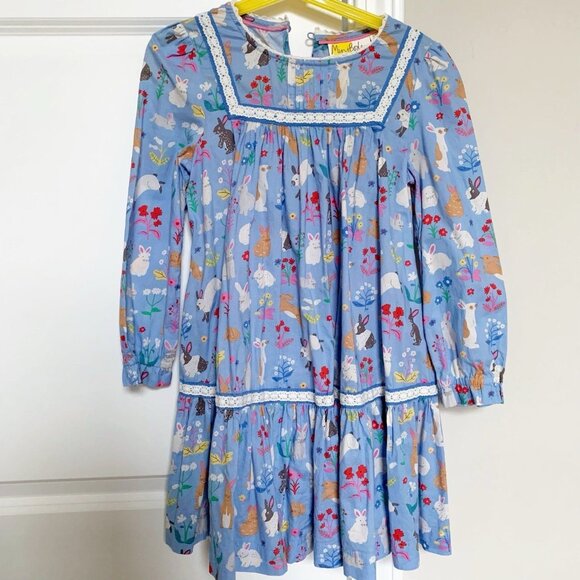 Mini Boden Other - Mini Boden Girl Lace Trim Woven Dress EUC 6-7 years